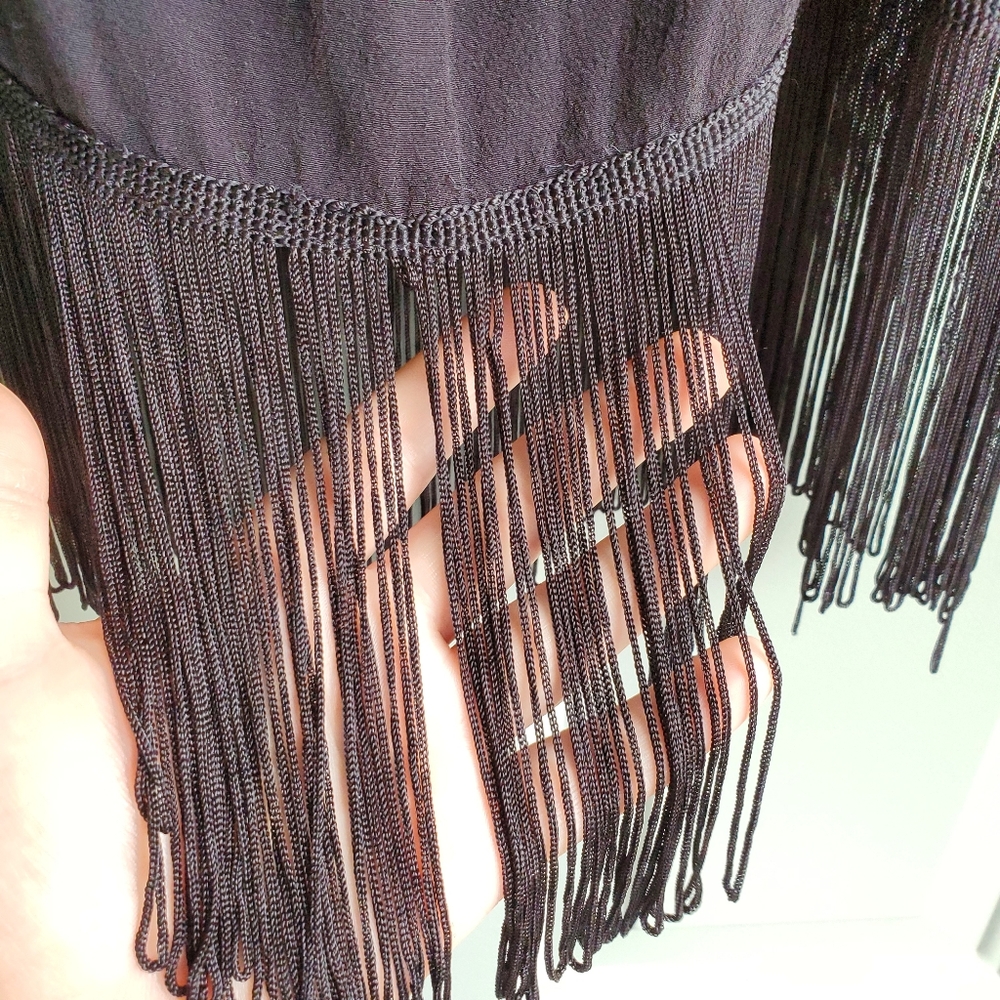 Black Fringe Top - Picture 4 of 4